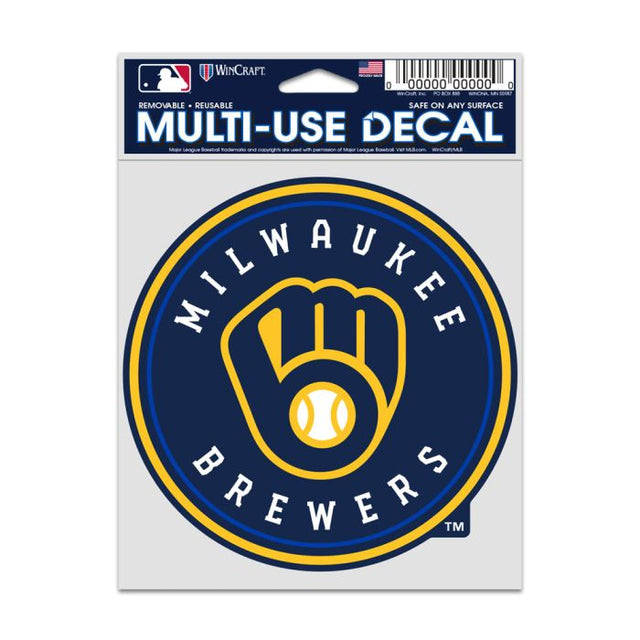 Calcomanías para fanáticos de los Milwaukee Brewers de 3,75" x 5"