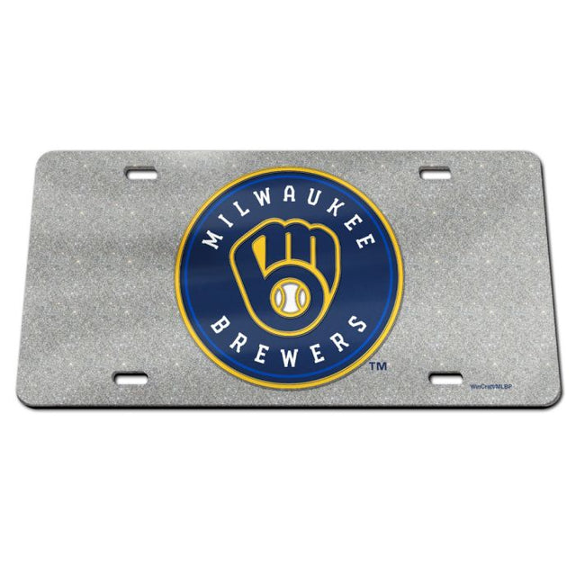 Placa de matrícula especial de acrílico con brillo de los Milwaukee Brewers