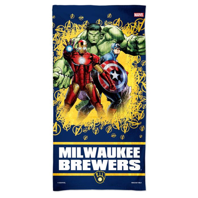 Toalla de playa Spectra de MARVEL de Milwaukee Brewers/Marvel (c) 2021, 30" x 60"