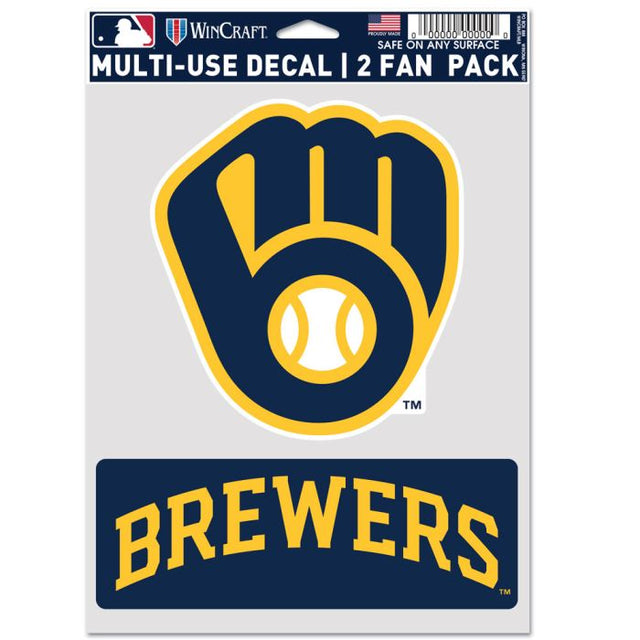 Paquete de 2 ventiladores multiusos de los Milwaukee Brewers