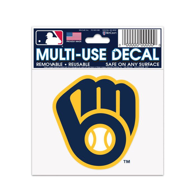 Calcomanía multiusos de los Milwaukee Brewers de 3" x 4"