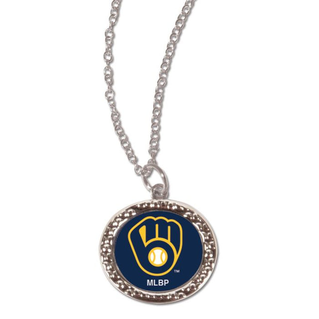 Milwaukee Brewers Necklace w/Charm Jewelry Card