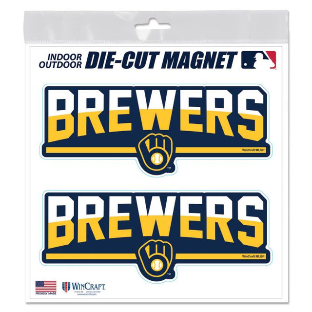 Imanes para exteriores de los Milwaukee Brewers, 6" x 6"