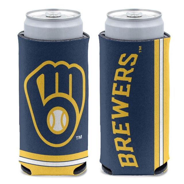 Enfriador de latas delgado de 12 oz PRIMARY de Milwaukee Brewers