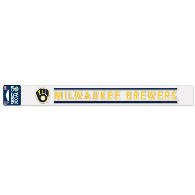 Calcomanías de corte perfecto de los Milwaukee Brewers de 2" x 17"