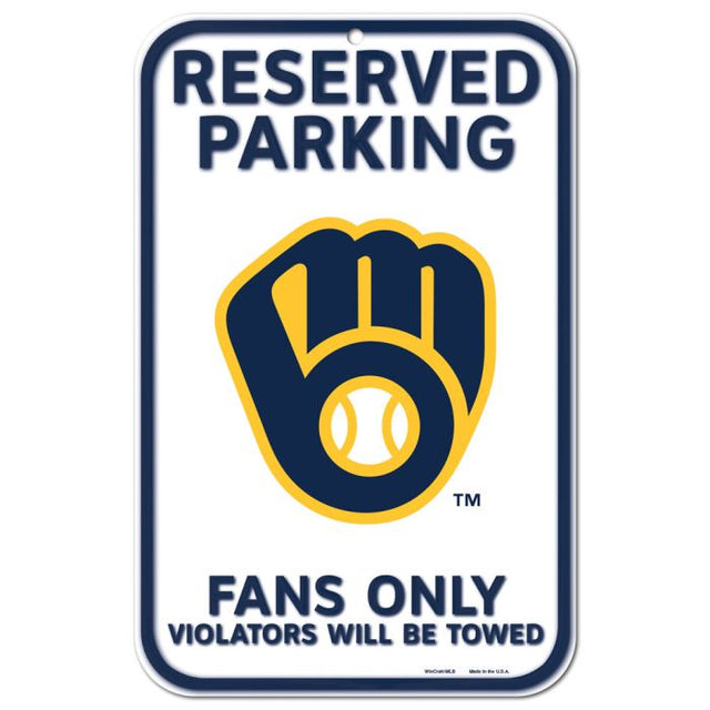 Milwaukee Brewers Plastic Sign 11" x 17"