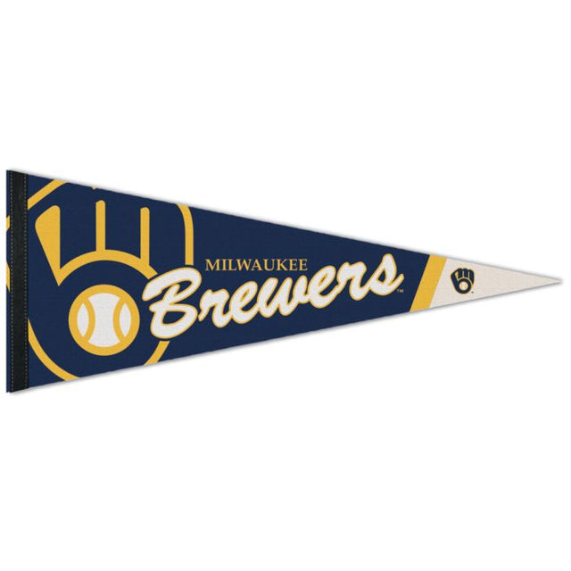 Banderín premium de los Milwaukee Brewers de 12" x 30"