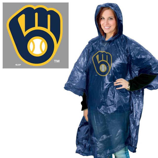 Poncho de lluvia de los Cerveceros de Milwaukee