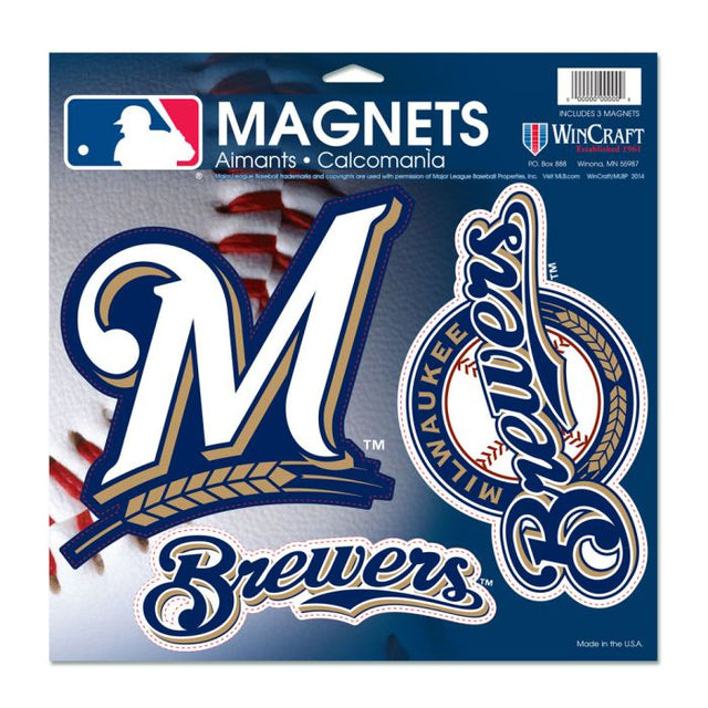 Imán de vinilo con el logotipo secundario de los Milwaukee Brewers, 11" x 11"