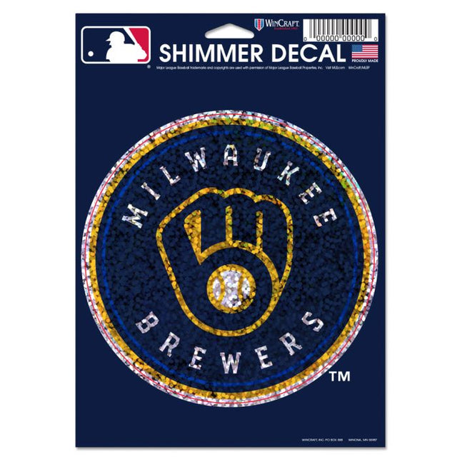 Calcomanías brillantes de los Milwaukee Brewers de 5" x 7"