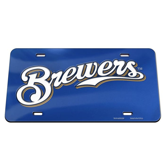 Milwaukee Brewers Specialty Acrylic License Plate