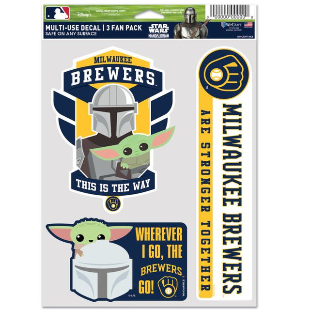 Milwaukee Brewers / Star Wars Mandalorian Multi Use 3 Fan Pack