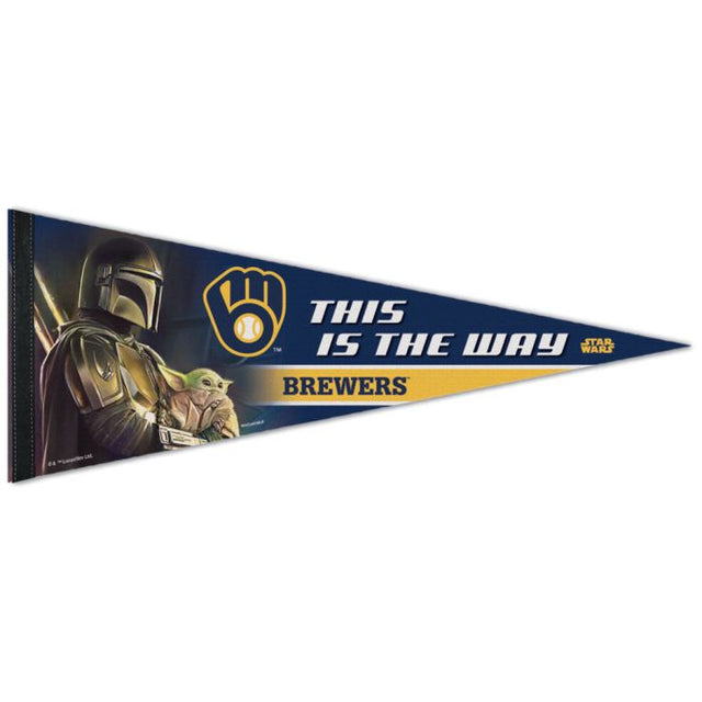 Milwaukee Brewers / Star Wars Mandalorian Premium Pennant 12" x 30"