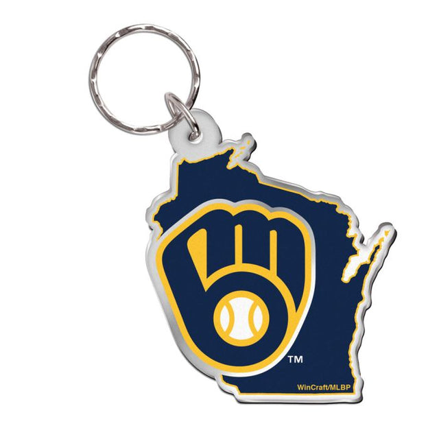 Milwaukee Brewers State Keychain Freeform