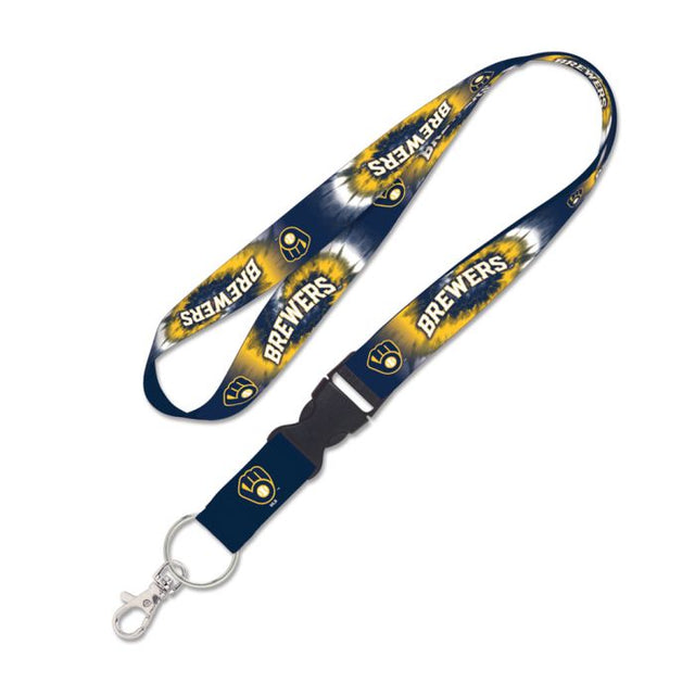 Milwaukee Brewers TDYE Lanyard w/detachable buckle 1"