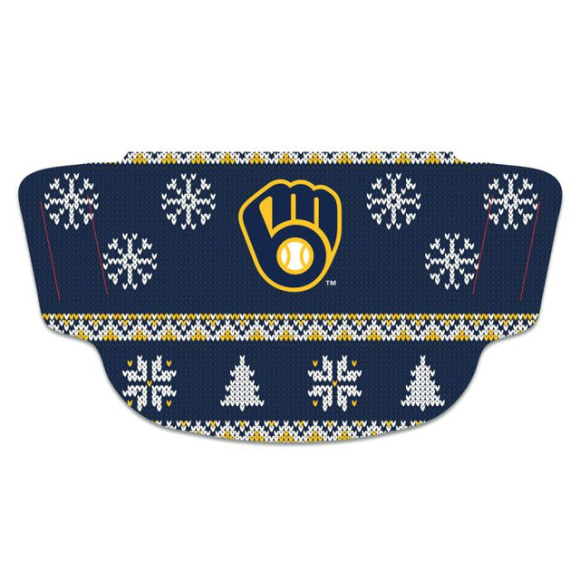 Milwaukee Brewers / Ugly Sweater Ugly Sweater Máscara de fanático Cubrebocas