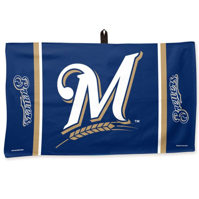 Toalla de gofres de los Milwaukee Brewers de 14" x 24"