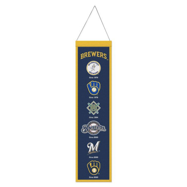 Milwaukee Brewers Wool Banner 8" x 32"