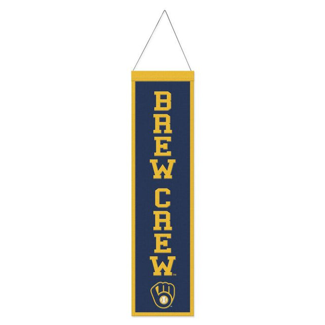 Milwaukee Brewers Wool Banner 8" x 32"