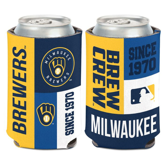 Milwaukee Brewers color block Can Cooler 12 oz.