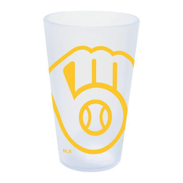 Vaso de pinta de silicona de 16 oz con forma de icicle de los Milwaukee Brewers