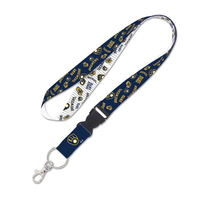 Milwaukee Brewers scatter Lanyard w/detachable buckle 1"