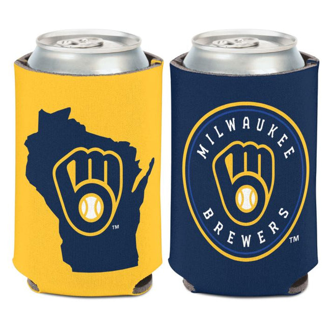 Milwaukee Brewers state shape Can Cooler 12 oz.