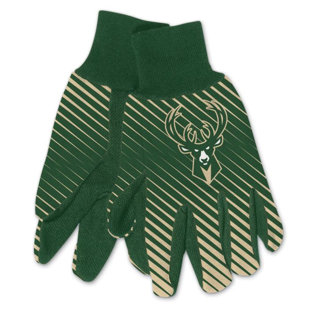 Guantes de dos tonos para adultos de Milwaukee Bucks