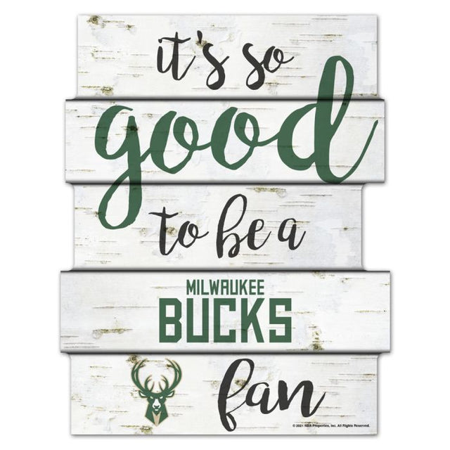 Milwaukee Bucks BIRCH Wood Sign 11"X14"