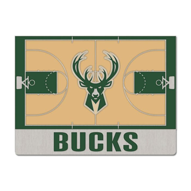 Milwaukee Bucks Court Collector Enamel Pin Jewelry Card