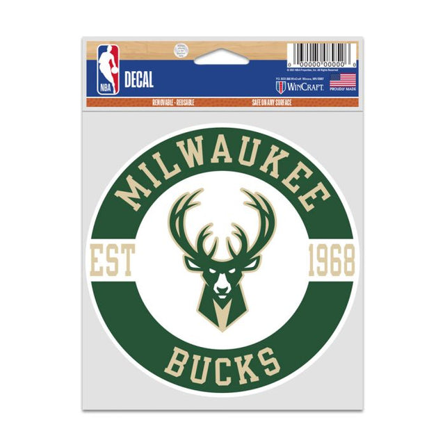 Milwaukee Bucks Fan Decals 3.75" x 5"