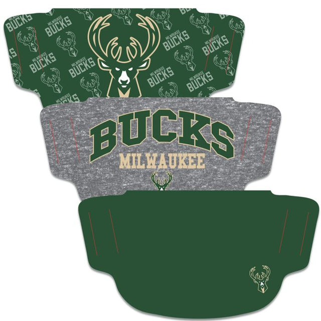 Milwaukee Bucks Fan Mask Face Cover 3 Pack