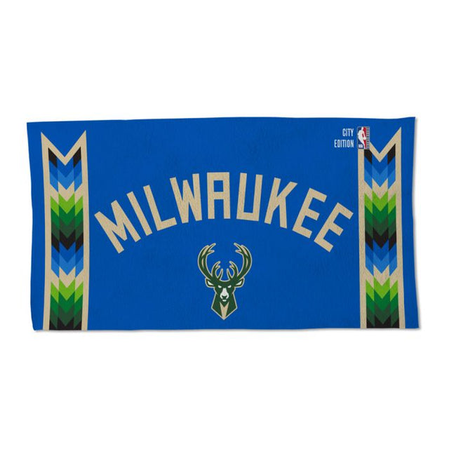 Toalla de vestuario de un solo lado a todo color de los Milwaukee Bucks