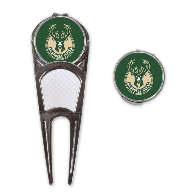 Combo de herramienta/marcador de golf/clip en forma de H de Milwaukee Bucks*