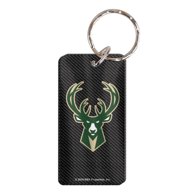 Llavero rectangular de los Milwaukee Bucks