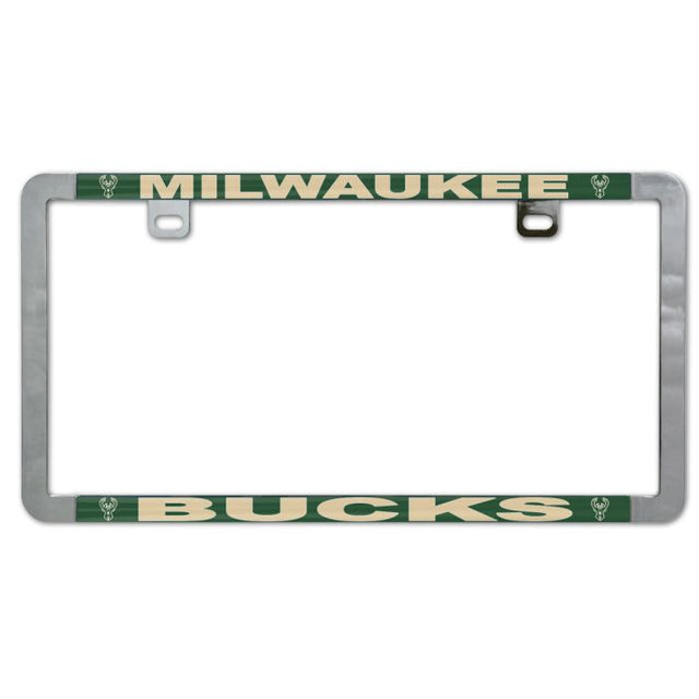 Marco delgado para placa de licencia de metal de los Milwaukee Bucks