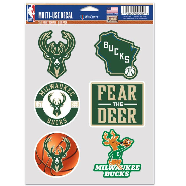 Milwaukee Bucks Multi Use 6 Fan Pack