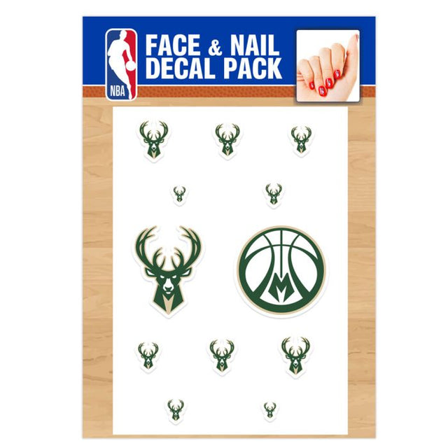 Calcomanías para uñas de los Milwaukee Bucks