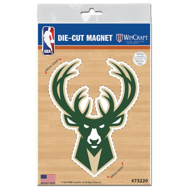 Imanes para exteriores de los Milwaukee Bucks de 3" x 5"