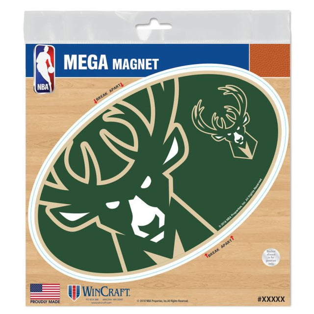 Imanes para exteriores de los Milwaukee Bucks de 6" x 6"