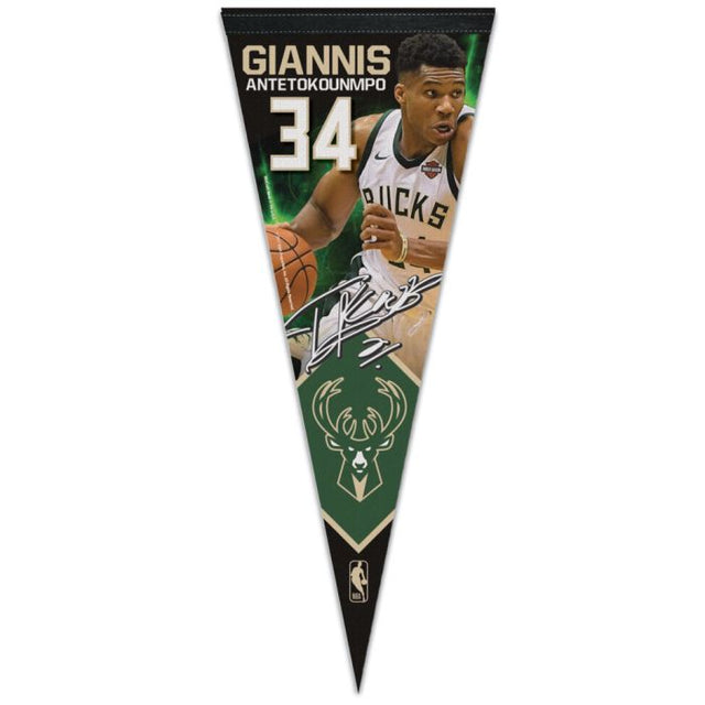 Milwaukee Bucks Premium Pennant 12" x 30" Giannis Antetokounmpo