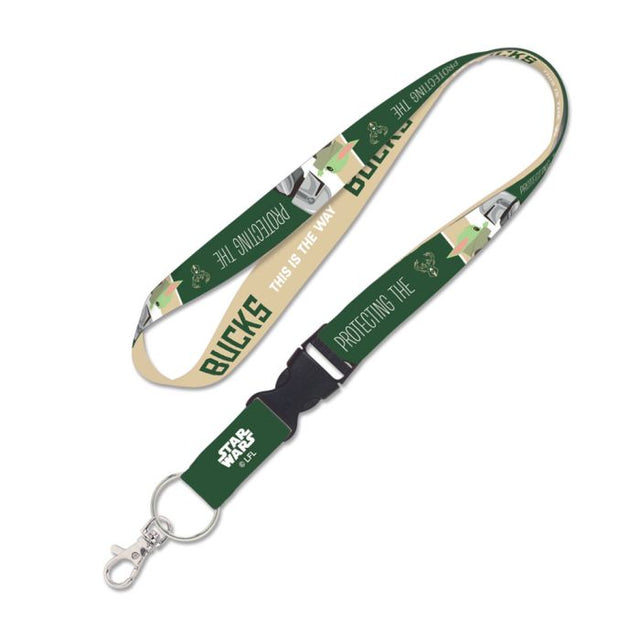 Milwaukee Bucks / Star Wars Mandalorian Lanyard w/detachable buckle 1"