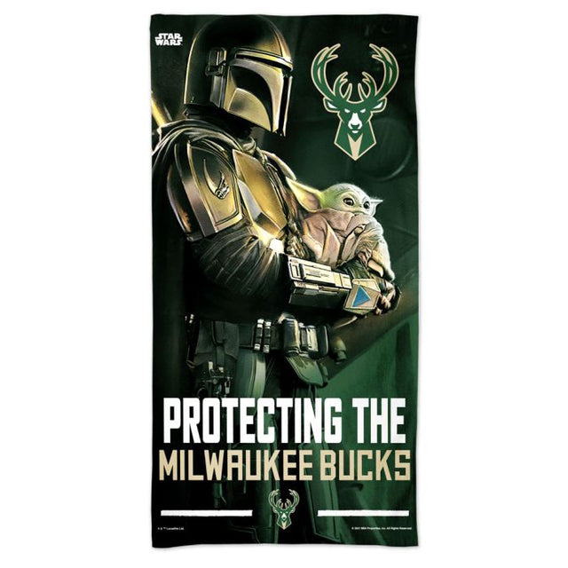 Milwaukee Bucks / Star Wars Mandalorian Spectra Beach Towel 30" x 60"