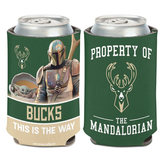 Milwaukee Bucks / Star Wars mandalorian Can Cooler 12 oz.