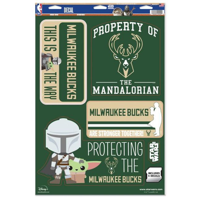 Milwaukee Bucks / Star Wars mandalorian Multi-Use Decal 11" x 17"