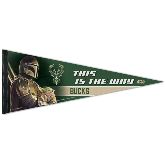 Milwaukee Bucks / Star Wars mandalorian Premium Pennant 12" x 30"