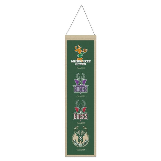 Milwaukee Bucks Wool Banner 8" x 32"