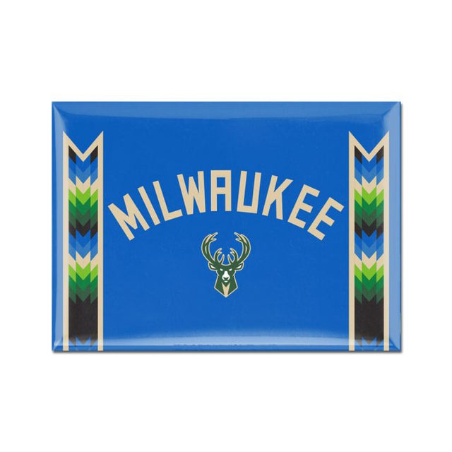 Milwaukee Bucks city Metal Magnet 2.5" x 3.5"