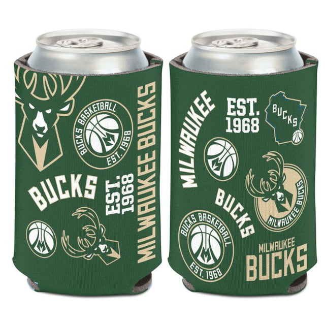 Milwaukee Bucks scatter Can Cooler 12 oz.