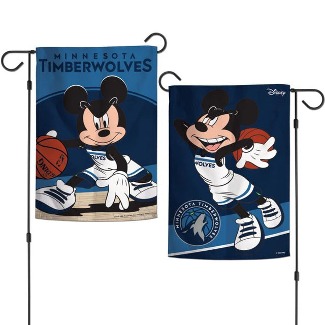 Minnesota Timberwolves / Disney Garden Flags 2 sided 12.5" x 18"